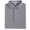 Peter Millar Men's Black Jubilee Stripe Stretch Jersey Polo with Self Sean Collar