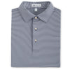Peter Millar Men's Navy Jubilee Stripe Stretch Jersey Polo with Self Sean Collar
