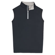 Peter Millar Men's Black Galway Stretch Loop Terry Quarter-Zip Vest