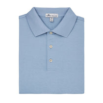 Peter Millar Men's Cottage Blue Solid Cotton Lisle Polo