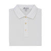 Peter Millar Men's White Solid Cotton Lisle Polo