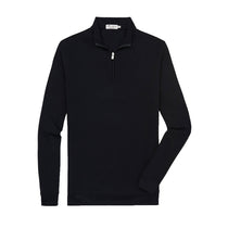 Peter Millar Men's Black Interlock Quarter Zip