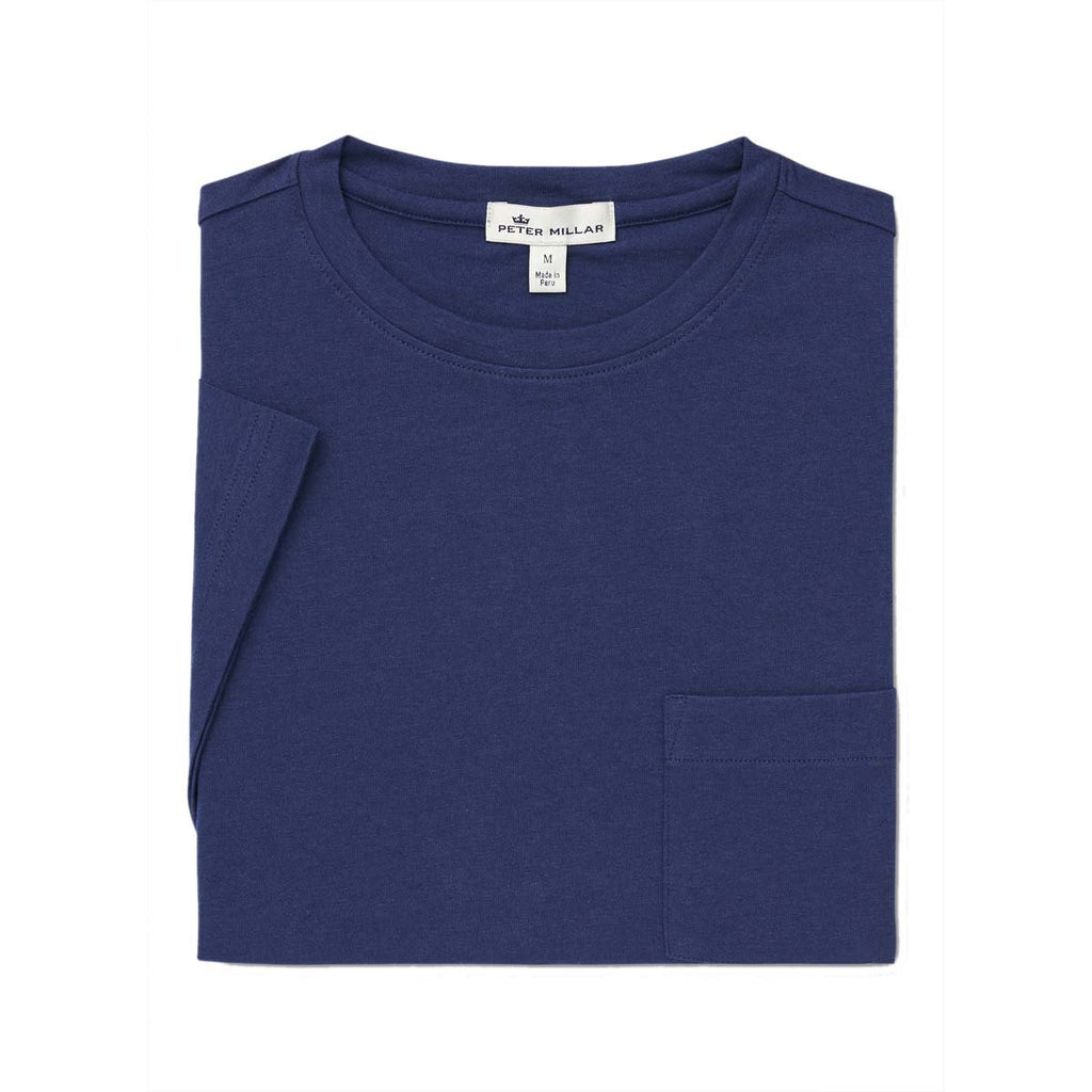 Peter Millar Men's Atlantic Blue Seaside Summer Soft Pocket Tee
