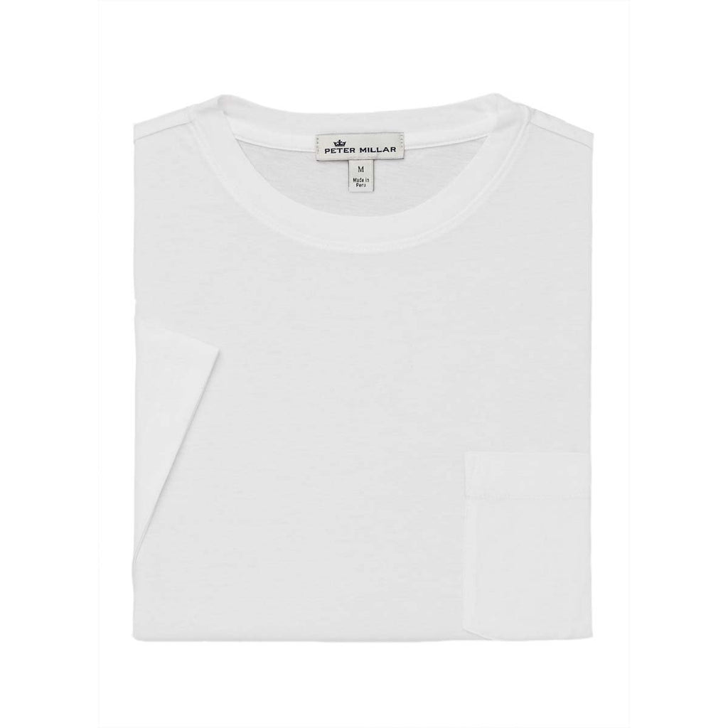 Peter Millar Men's White Seaside Summer Soft Pocket Tee