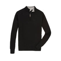 Peter Millar Men's Black Crown Soft Quarter Zip
