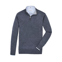 Peter Millar Men's Charcoal Crown Soft Quarter Zip