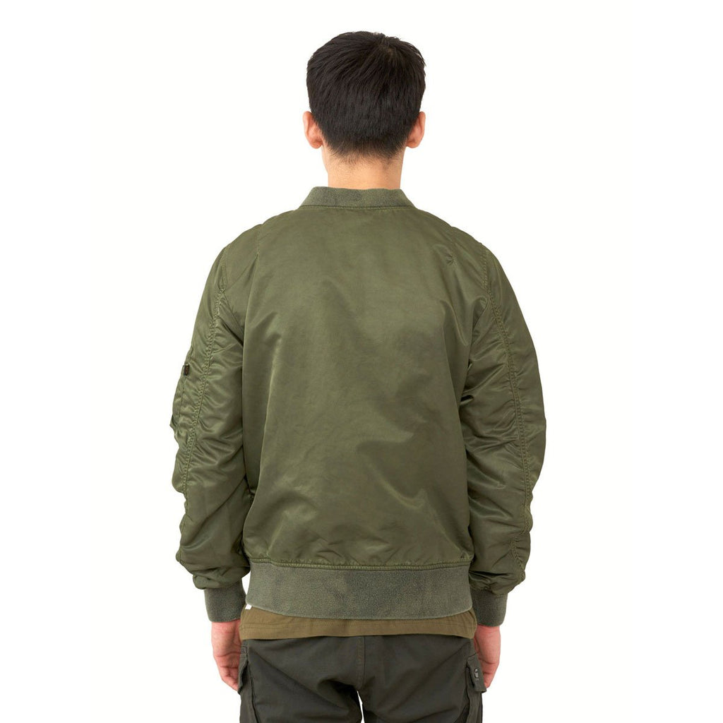 Alpha Industries Men's Sage L-2B Blood Chit Battlewash Flight Jacket