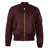 Alpha Industries Men's Maroon MA-1 Slim Flight Jacket