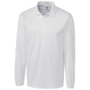 Clique Men's White Long Sleeve Ice Pique Polo