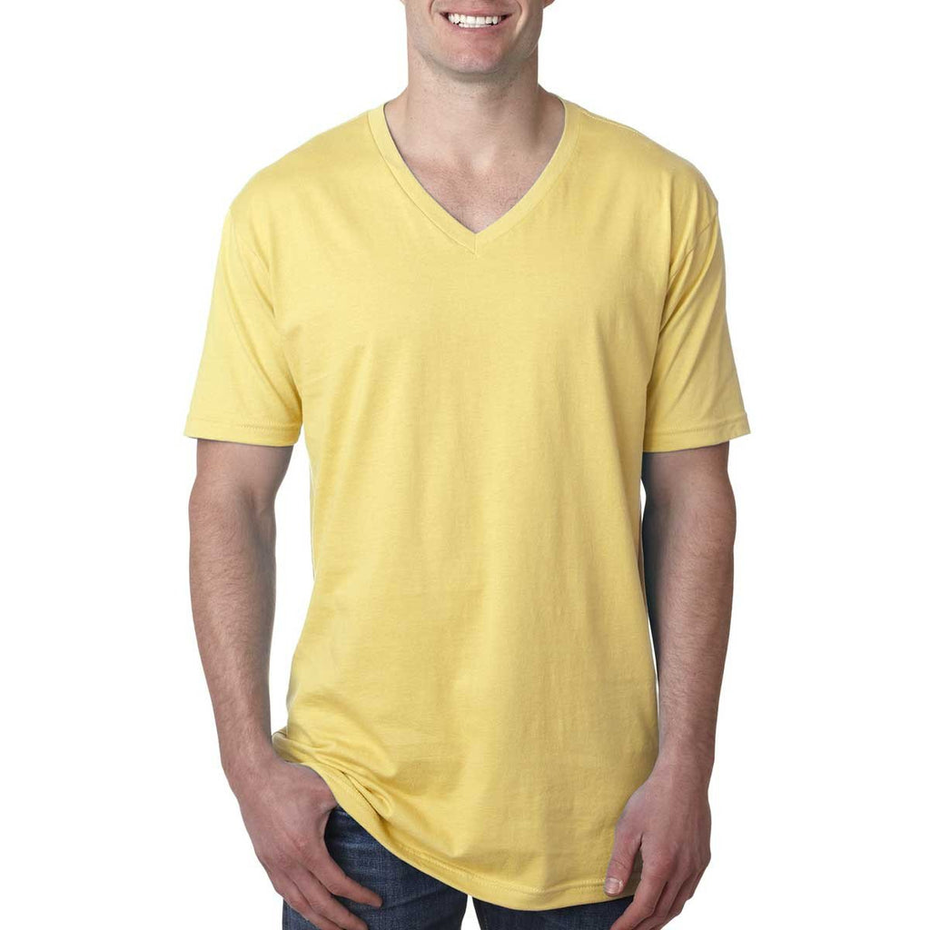 Next Level Men's Banana Cream Premium Fitted Short-Sleeve V-Neck Tee