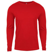 Next Level Men's Red Premium Fitted Long-Sleeve Crew Tee