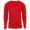 Next Level Men's Red Premium Fitted Long-Sleeve Crew Tee