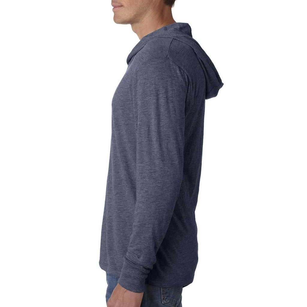 Next Level Unisex Indigo Triblend Long Sleeve Hoodie