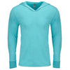 Next Level Unisex Tahiti Blue Triblend Long Sleeve Hoodie