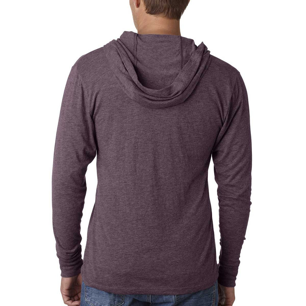 Next Level Unisex Vintage Purple Triblend Long Sleeve Hoodie