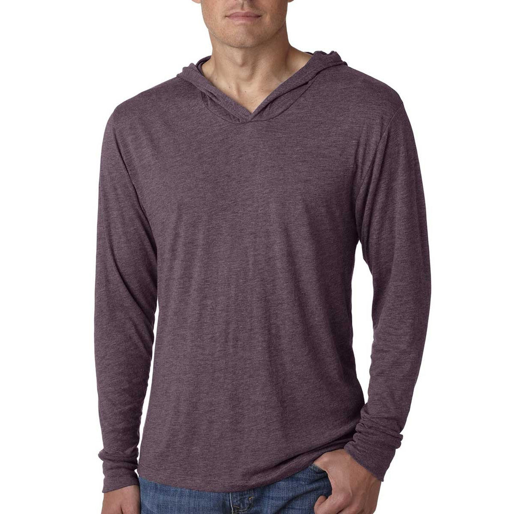 Next Level Unisex Vintage Purple Triblend Long Sleeve Hoodie