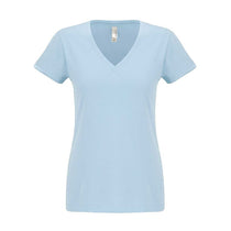 Next Level Women's Light Blue Sueded V-Neck Tee