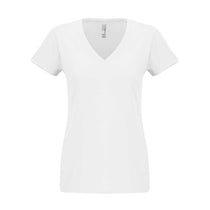 Next Level Women's White Sueded V-Neck Tee