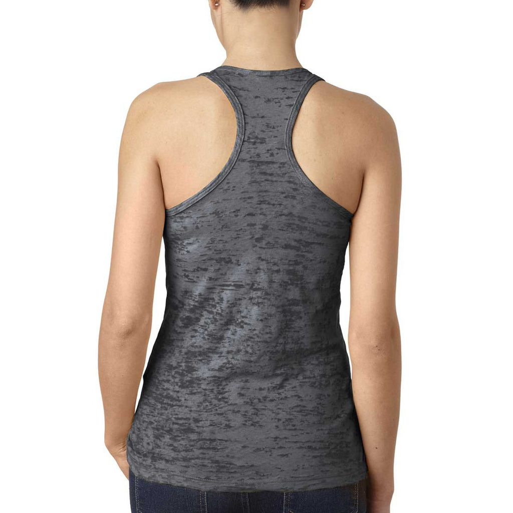 Next Level Women's Dark Grey Burnout Racerback Tank