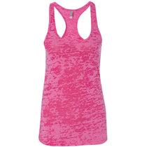 Next Level Women's Shocking Pink Burnout Racerback Tank