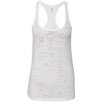 Next Level Women's White Burnout Racerback Tank
