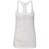 Next Level Women's White Burnout Racerback Tank