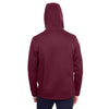 North End Men's Burgundy Heather/Olympic Blue Paramount Bonded Knit Jacket