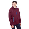 North End Men's Burgundy Heather/Olympic Blue Paramount Bonded Knit Jacket