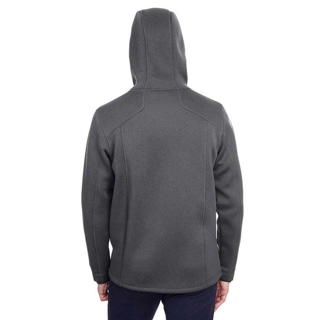 North End Men's Carbon Heather/Black Paramount Bonded Knit Jacket