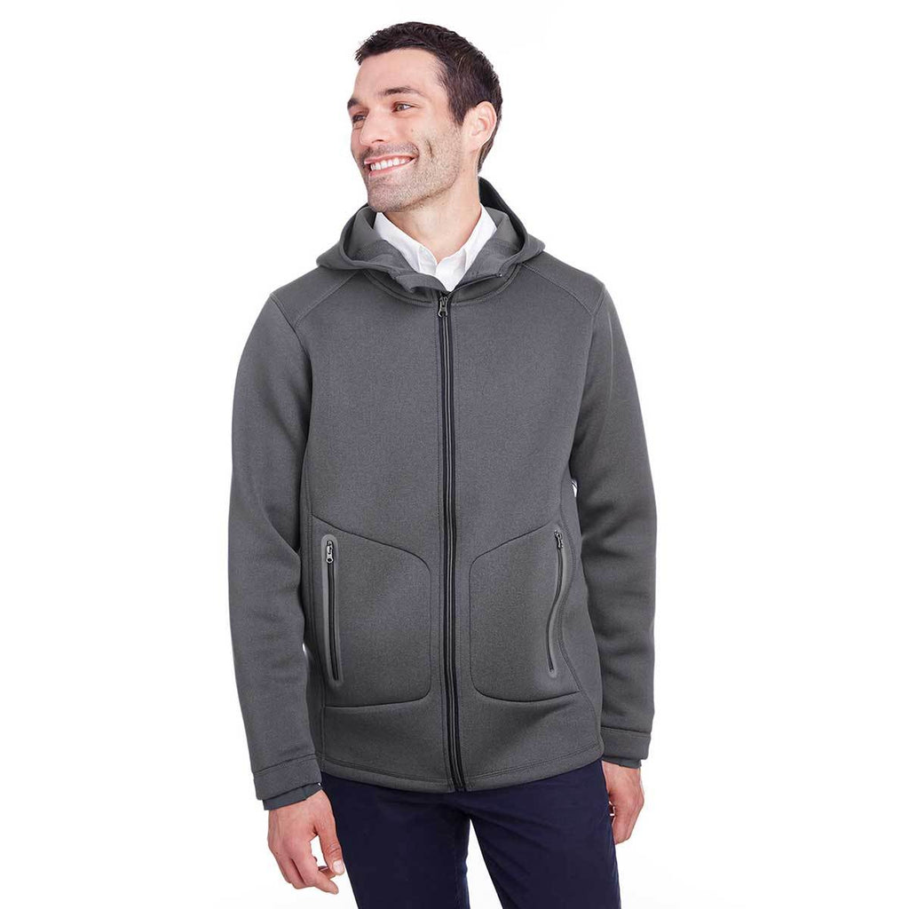 North End Men's Carbon Heather/Black Paramount Bonded Knit Jacket