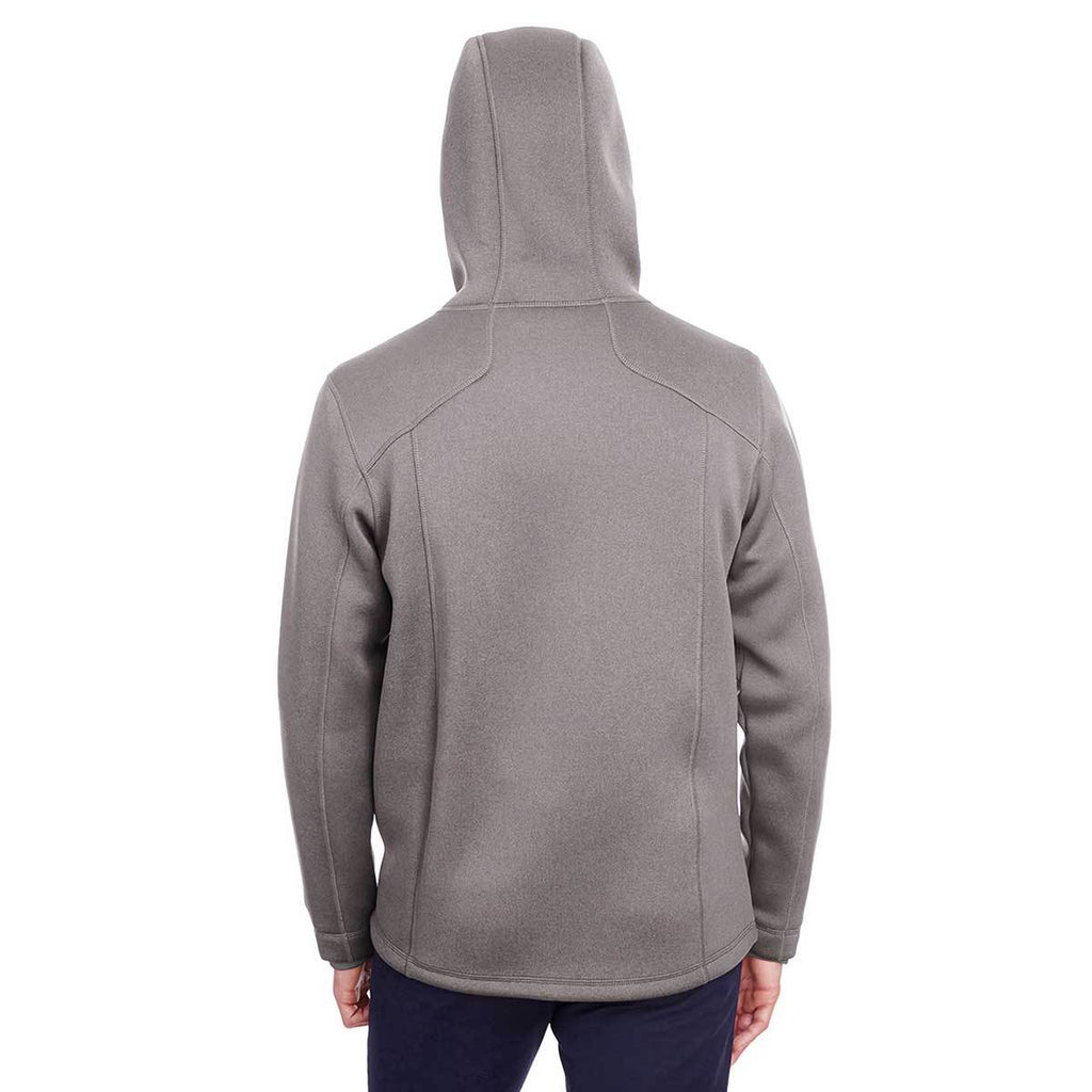 North End Men's Light Heather/Carbon Paramount Bonded Knit Jacket