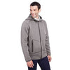 North End Men's Light Heather/Carbon Paramount Bonded Knit Jacket