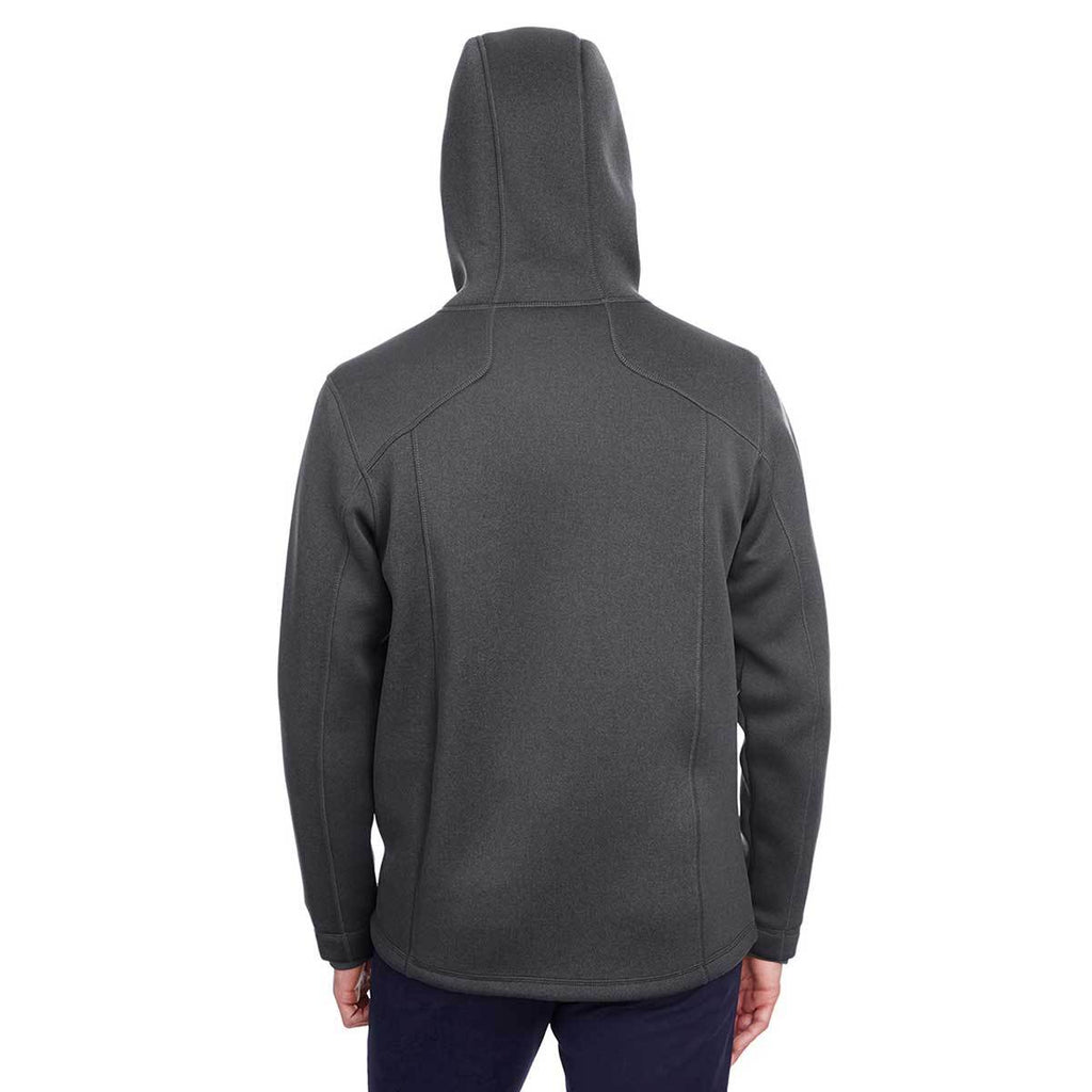 North End Men's Black Heather/Carbon Paramount Bonded Knit Jacket