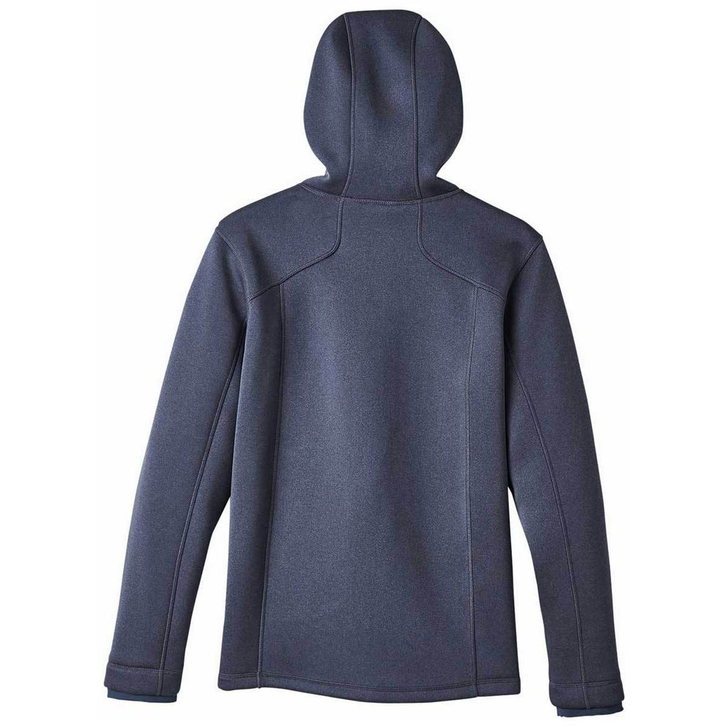 North End Men's Classic Navy Heather/Carbon Paramount Bonded Knit Jacket