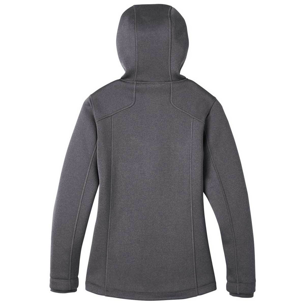 North End Women's Carbon Heather/Black Paramount Bonded Knit Jacket