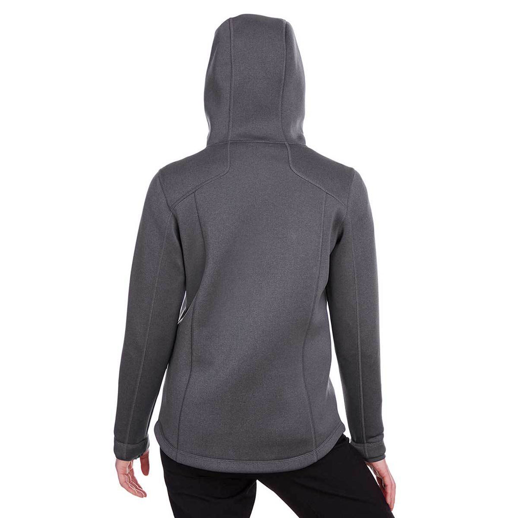 North End Women's Carbon Heather/Black Paramount Bonded Knit Jacket