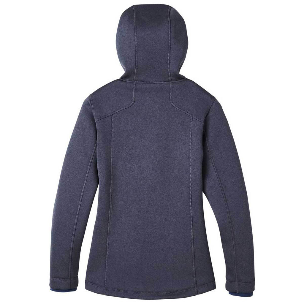 North End Women's Classic Navy Heather/Carbon Paramount Bonded Knit Jacket