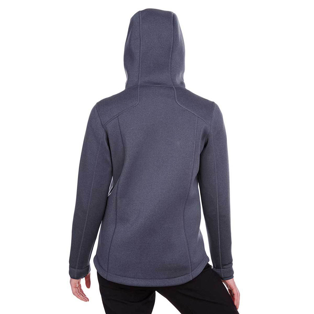 North End Women's Classic Navy Heather/Carbon Paramount Bonded Knit Jacket