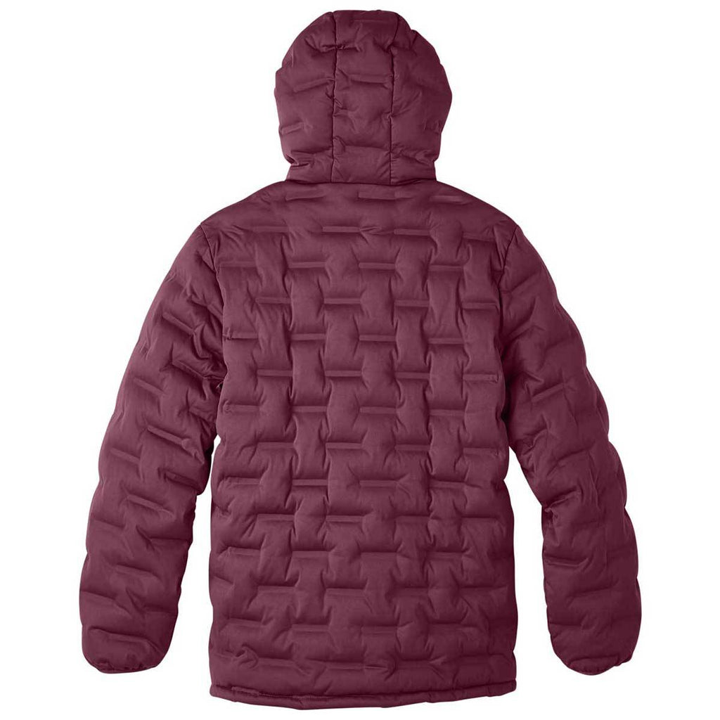 North End Men's Burgundy/Olympic Blue Loft Puffer Jacket