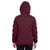 North End Women's Burgundy/Olympic Blue Loft Puffer Jacket