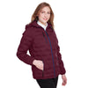 North End Women's Burgundy/Olympic Blue Loft Puffer Jacket
