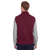 North End Men's Burgundy/Burgundy Heather/Olympic Blue Pioneer Hybrid Vest