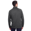 North End Men's Black Heather/Orange Soda Flux 2.0 Full-Zip Jacket