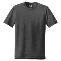 New Era Men's Black Heather Sueded Cotton Crew Tee