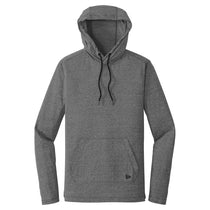 New Era Men's Dark Graphite Tri-Blend Performance Pullover Hoodie Tee