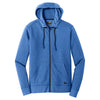 New Era Men's Royal Heather Tri-Blend Fleece Full Zip Hoodie