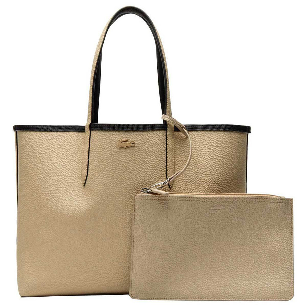 Lacoste Women's Black/Warm Sand Anna Reversible Tote Bag
