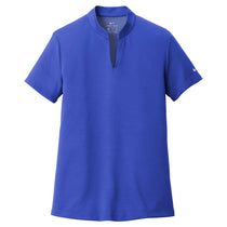 Nike Women's Game Royal Dri-FIT Hex Textured V-Neck Top
