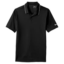 Nike Men's Black/White Dri-FIT Edge Tipped Polo
