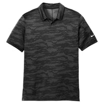 Nike Men's Black Dri-FIT Waves Jacquard Polo